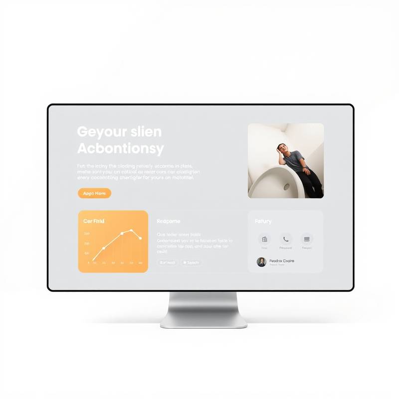 Capture d'écran d'une interface utilisateur moderne, représentant une conception web élégante et centrée sur l'utilisateur.